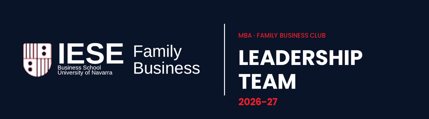 IESE MBA Family Business Club, Leadership Team 2026-27