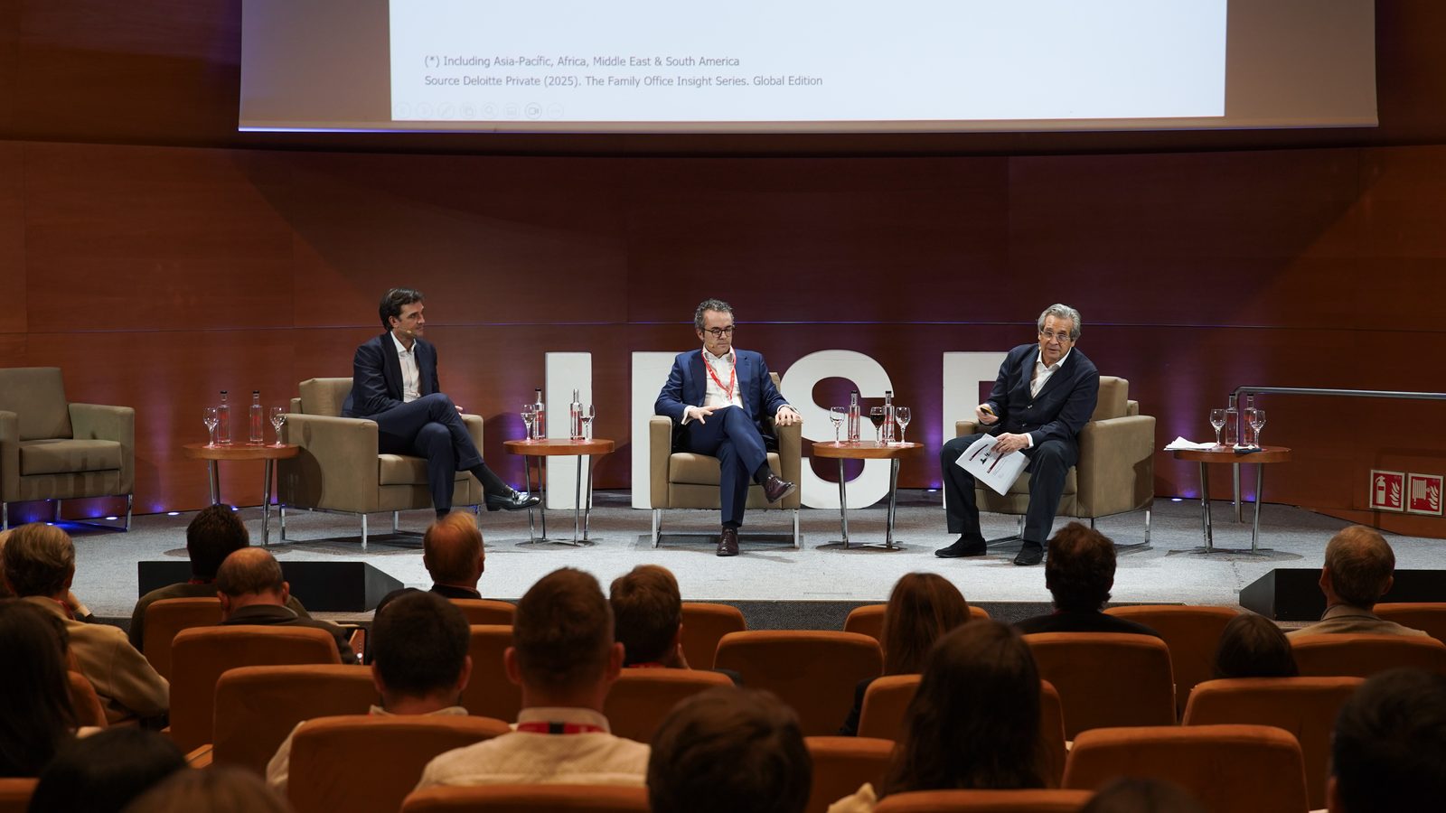 Family office round table on stage